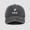 Casual Car Baseball Cap Washed Denim Vintage Hip Hop Caps For BMW 3 5 7 Series G11 G12 G30 G31 G32 G07 X3 X4 X5 X6 X7 Sticker FX0