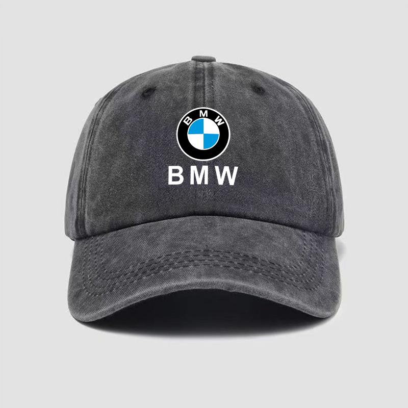 Casual Car Baseball Cap Washed Denim Vintage Hip Hop Caps For BMW 3 5 7 Series G11 G12 G30 G31 G32 G07 X3 X4 X5 X6 X7 Sticker FX0