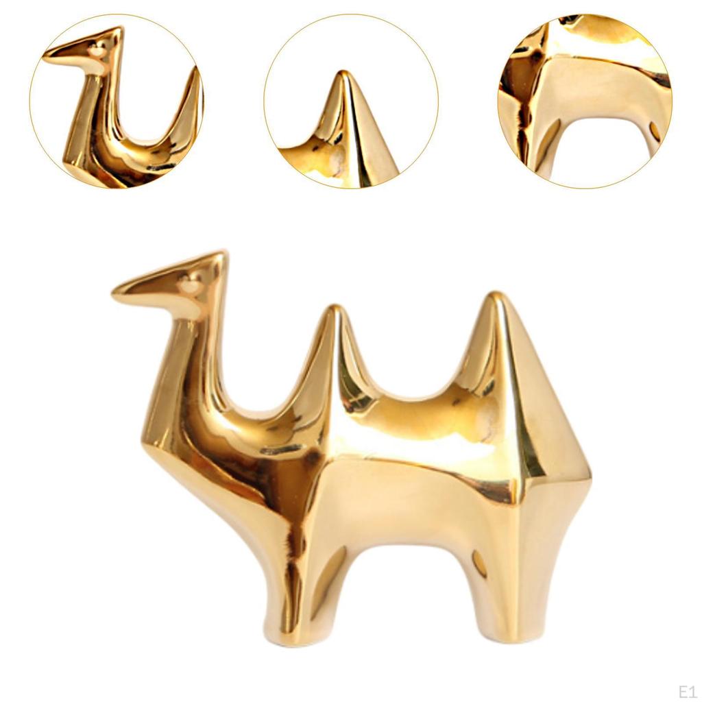 Статуэтка верблюда, статуя животного, художественные поделки, маленькая портативная модная скульптура-украшение для рабочего стола