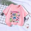 Labubu Girl Short Sleeve T Shirt Cute Print Baby Cotton Tee Tops Cartoon Toddler T-Shirts Summer Children Clothes Birthday Gift