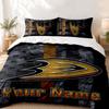 Anaheim Ducks Custom Name 3pc set Perfect for bedroom use Comfortable bedding set includes a duvet cover and two pillowcases Ideal birthday or Christm