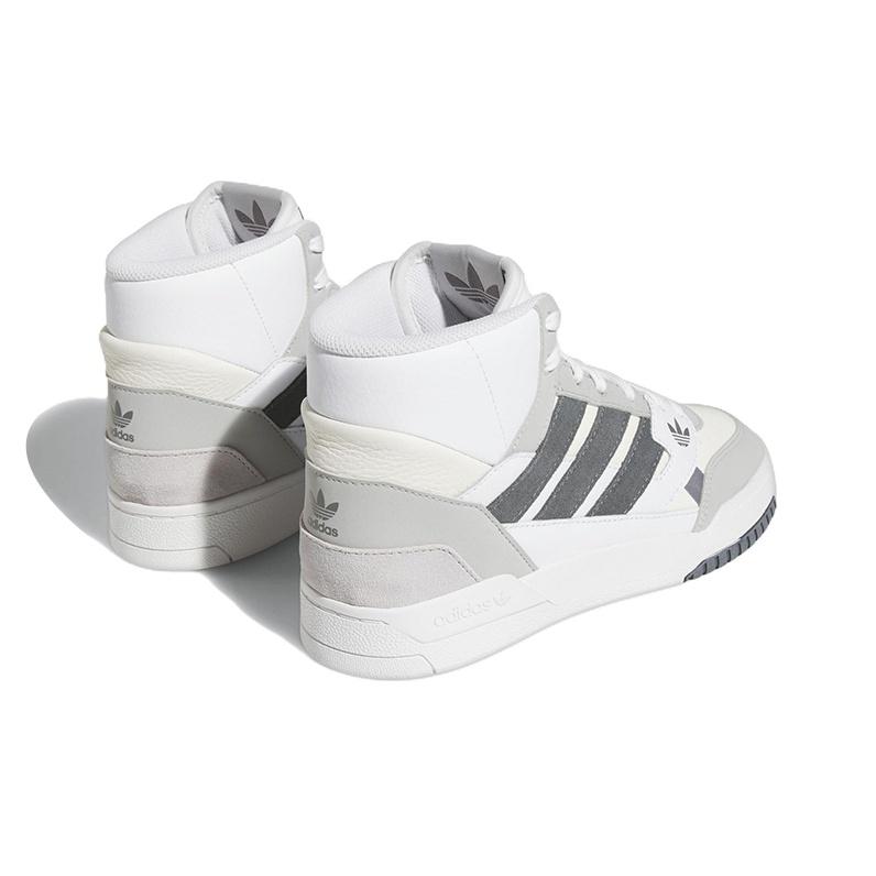 adidas Оригинальные кожаные кроссовки Originals Drop Step, удобные, модные, нескользящие, прочные, легкие, высокие, для скейтбординга, женские, белые/серые, FZ5718