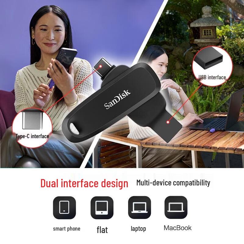 SanDisk 512GB Ultra Dual Drive Go USB-C Flash Drive