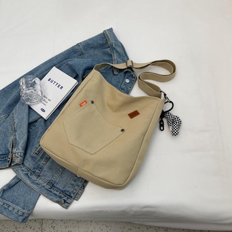 Холщовая сумка женская большая вместительная сумка через плечо сумка-ведро большая сумка