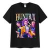 Huntrix Kpop Охотники на демонов 2025 Фильм Графическая футболка Мужская Женская Летняя Эстетичная Модная Футболка 100% Хлопок Оверсайз Футболка