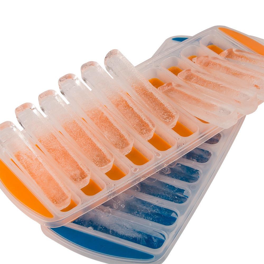 with Lid Ice Block Mold 10 Holes Baking Mold Long Strip Ice Cube Mold Sport Bottles