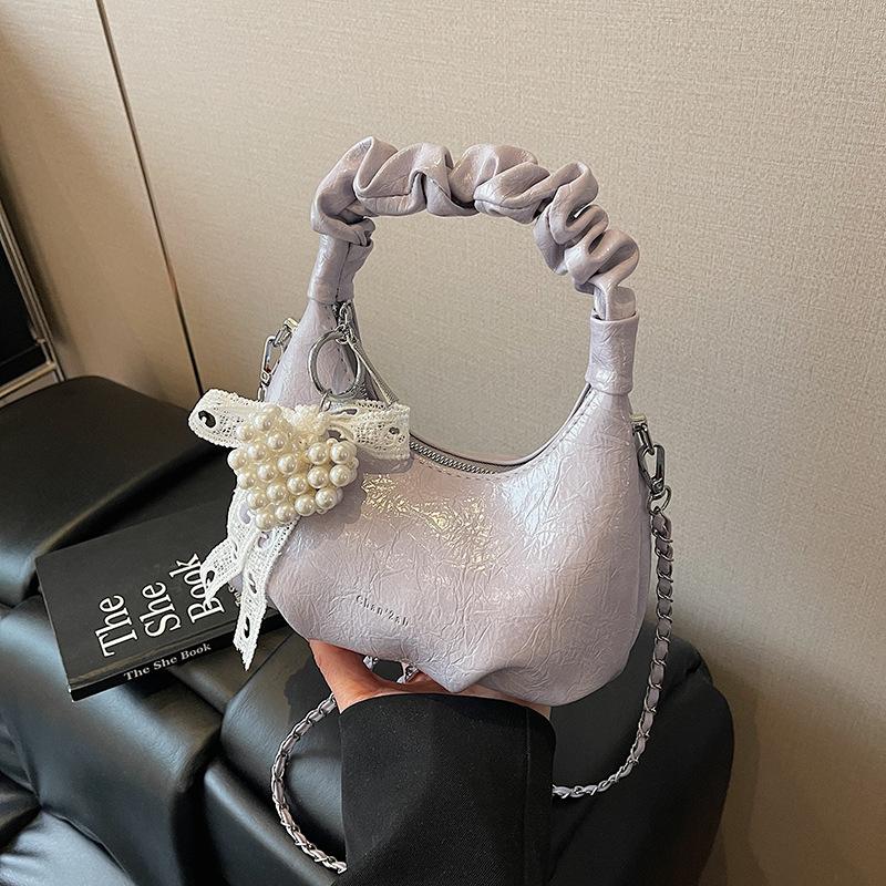 Сумка-пельмень женская новая летняя универсальная цепочка сумка-мессенджер плиссированная портативная маленькая сумка тренд