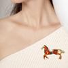1/2Pcs Vintage Running Horse Brooch Sweater Cardigan Coat Business Suit Animal Lapel Pin Men Women Fashion Jewelry Clothing Accessories