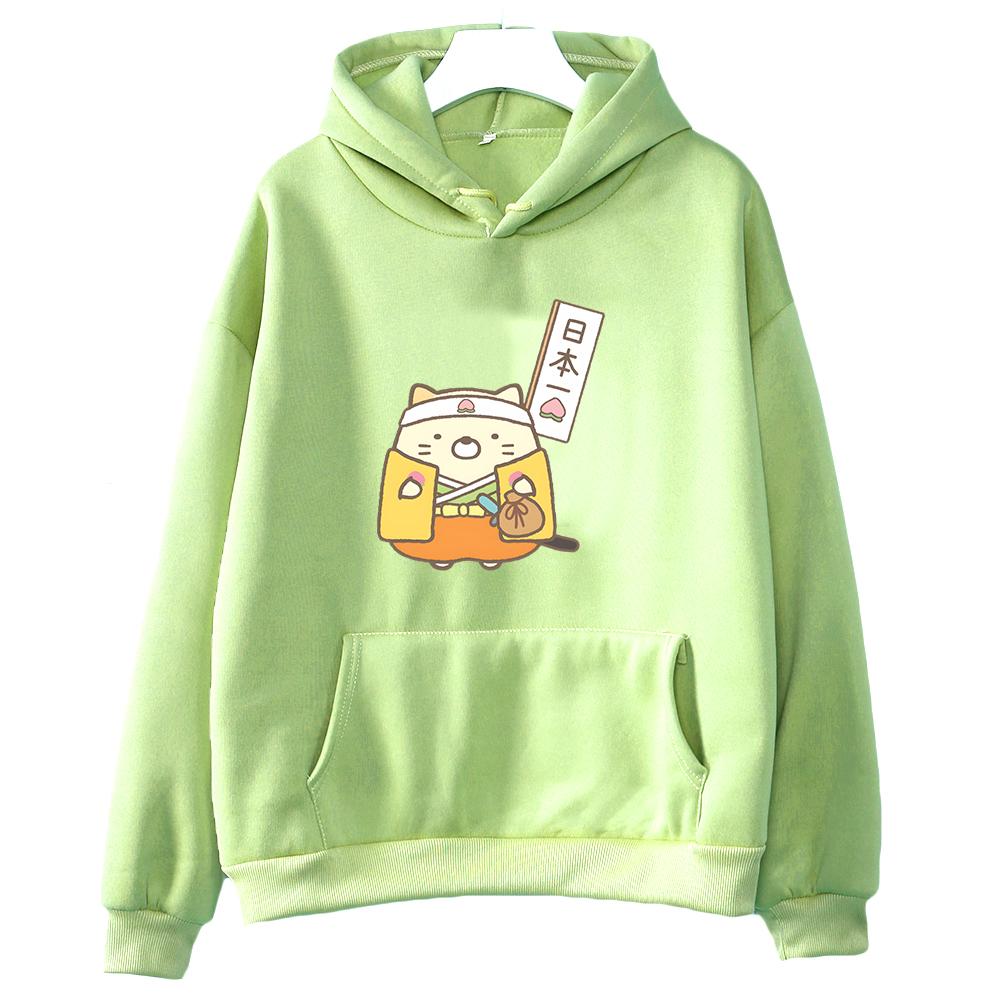 Sumikko Gurashi Cat толстовки японские модные толстовки для девочек повседневные женские/мужские пуловеры с длинными рукавами мультяшная эстетичная толстовка