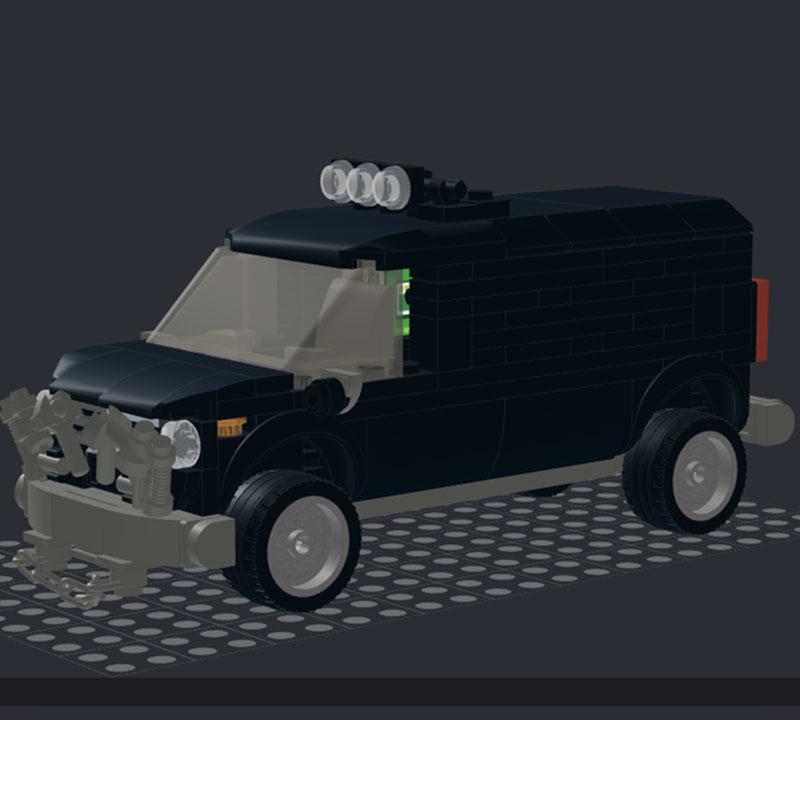 Набор строительных блоков MOC Модель фургона, 206 деталей, развивающая игрушка со съемной крышей для мальчиков