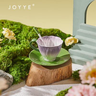 Керамическая кружка JOYYE под глазурью с ложкой и подарочной коробкой