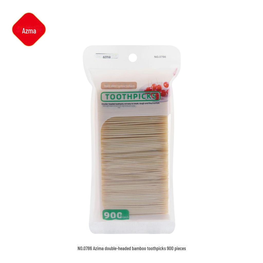 Одноразовая двухсторонняя банка для зубочисток с откидной крышкой - 550 индивидуально упакованных бамбуковых зубочисток для ресторанов и отелей