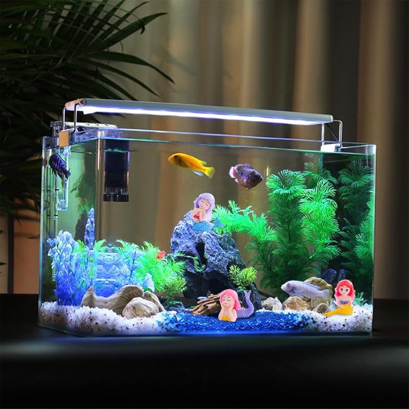 DeryArcle фигурка миниатюрная милая аквариумная русалка принцесса красивая русалка фея 3 типа набор украшение для аквариума русалка система исцеления милая