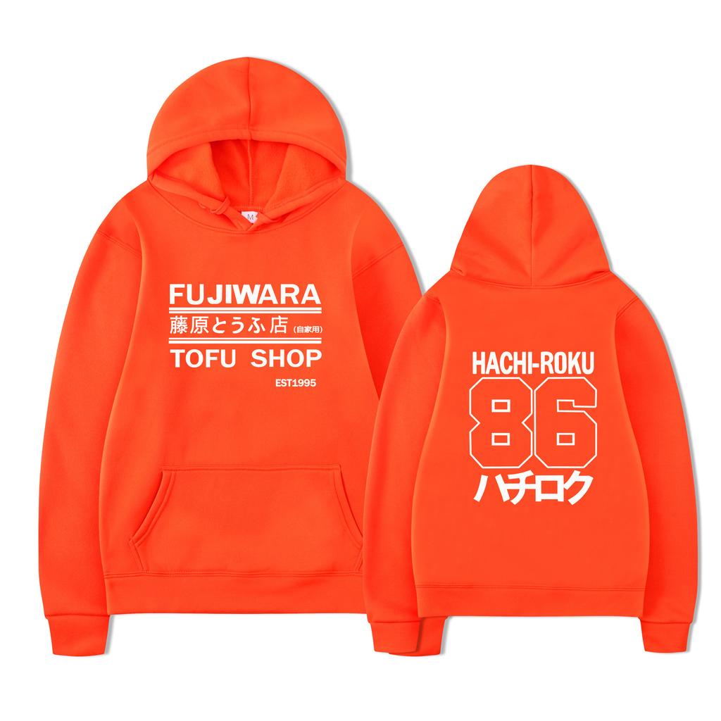 Men And Women Sweater Fujiwara Tofu Shop 86 Youth Popular Casual Hooded Sweater