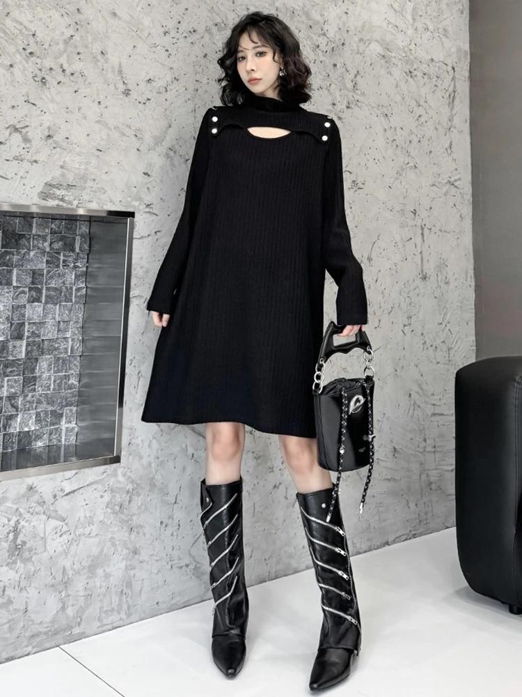 Xitao Платье с вырезом в стиле темперамент с однотонным принтом ZYY1022