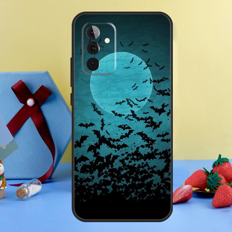 Чехол с летучими мышами и полной луной в готическом стиле для Samsung Galaxy A36 A56 A26 A16 A06 A13 A33 A53 A15 A35 A55 A34 A54 A12 A32 A52 A17