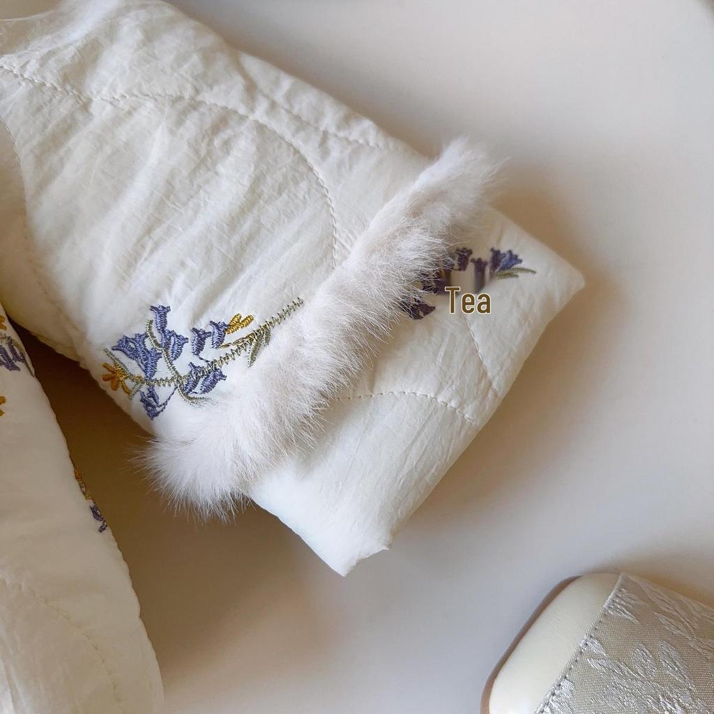 Зимняя хлопковая куртка в корейском стиле для девочек с меховой отделкой - BWB079