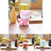 Cute Bear Plush Toy Keychain Ultra Soft Short Plush Stuffed Animal
