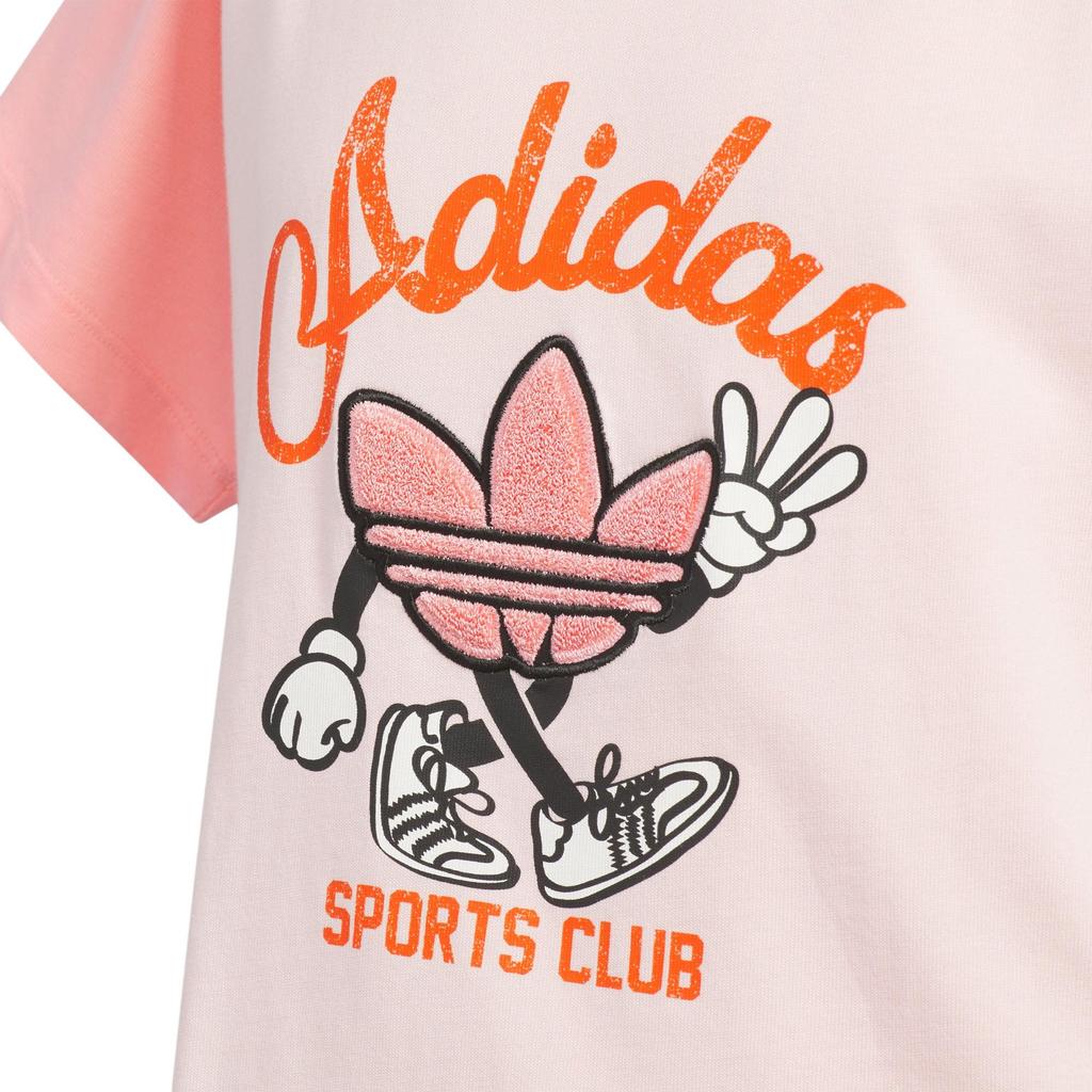 adidas Оригинальная футболка Светло-розовый/Неоново-розовый для детей от 3 до 7 лет JV5293