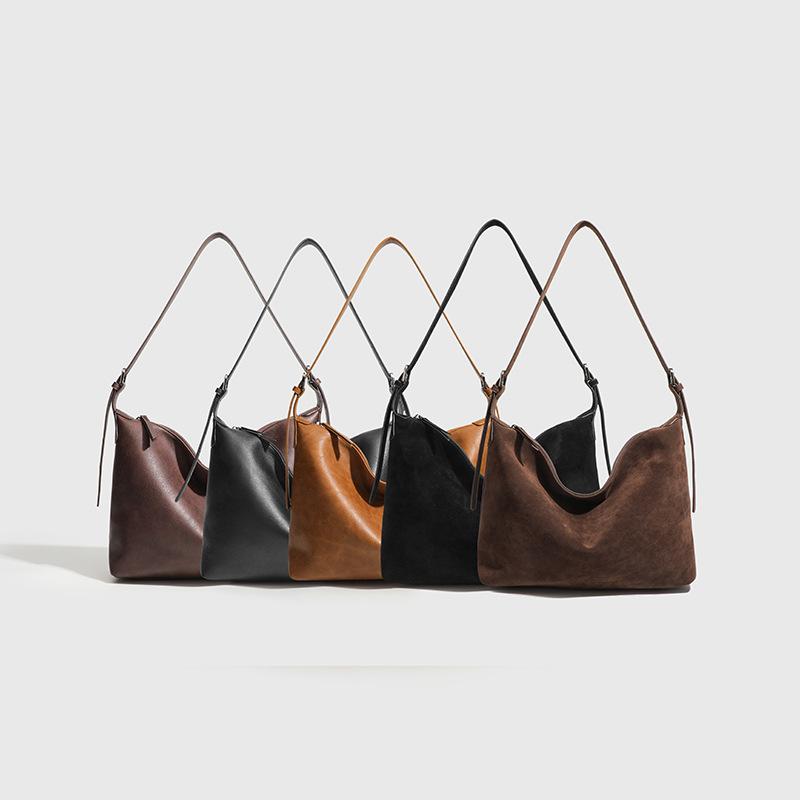 Spring And Summer Soft Leather Versatile Bag Small Bag, First Layer Tree Paste Cowhide Messenger Bag, Light Dumpling Bag, Shoulder Bag