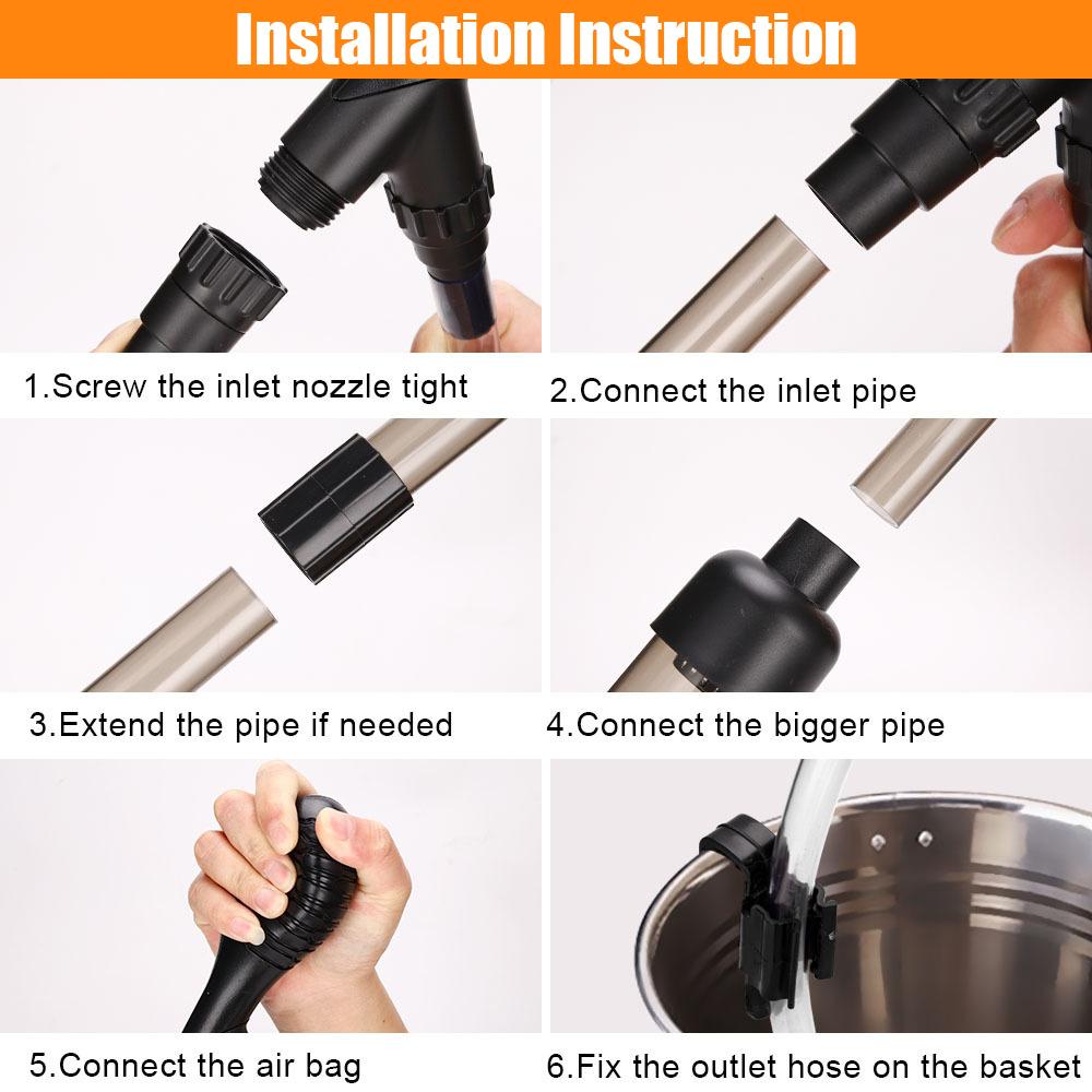 Очиститель гравия, ручной насос для замены воды в аквариуме, инструмент для очистки, фильтр для воды, насос, сифон для аквариума