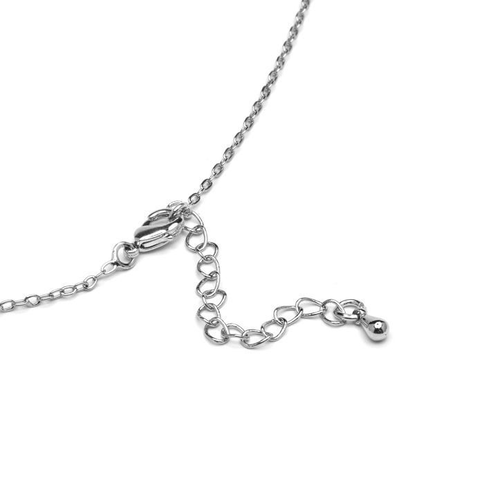 Collier Luxenter Avec Zirconium Brillant Argenté - Alphabet B