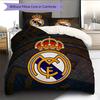 Логотип команды Мадрида Узор Постельное белье Домашний Декор Подарок на День Рождения (1 пододеяльник + 2 наволочки, без наполнителя)