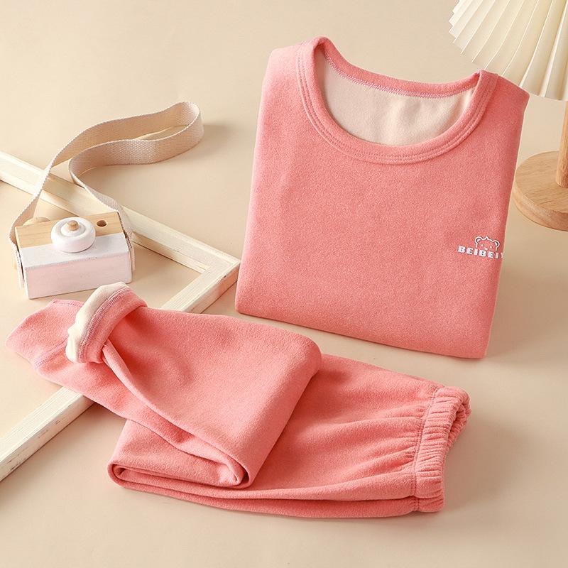 Комплект детского нижнего белья, теплое бархатное пальто, осенняя одежда для мальчиков, осенние брюки, пижамы для девочек, домашняя одежда