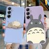 Милый чехол для телефона с аниме Тоторо для iPhone Samsung A55 S24 FE S25 M35 Xiaomi Redmi Note 13Pro 14C Huawei Honor Realme противоударный матовый чехол с защитой от царапин