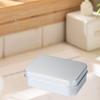 2Pcs Square Aluminum Soap Dish with Lid Soap Box Easy To Rinse Travel Soap Tray  Hotel
