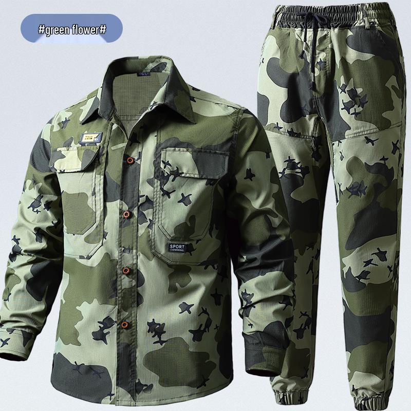 Men's Quick-Dry Summer Workwear Set: Breathable, Sun-Protective Suit for Outdoor Construction and Workshop Tasks