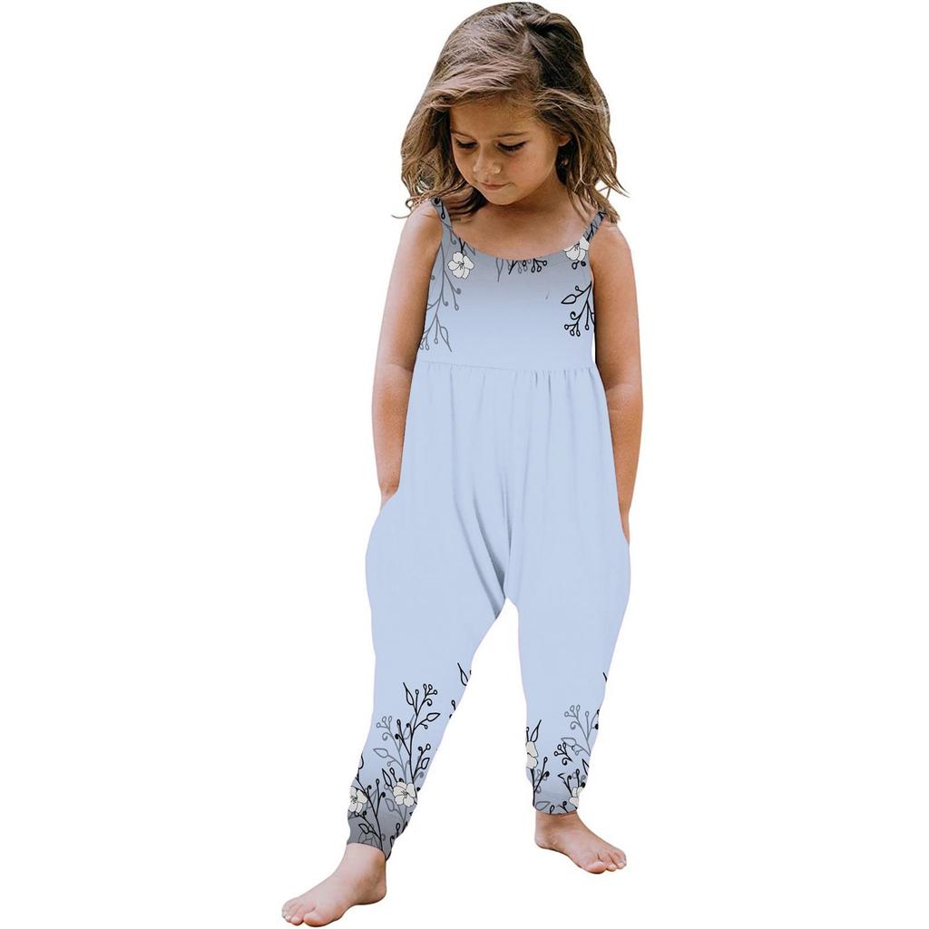 Toddler Kids Baby Girls Sleeveless Summer Romper Jumpsuit Playsuit Clothes