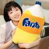 Plush Beverage Pillow With Soft Duck Down Filling For Creative Home Decor**