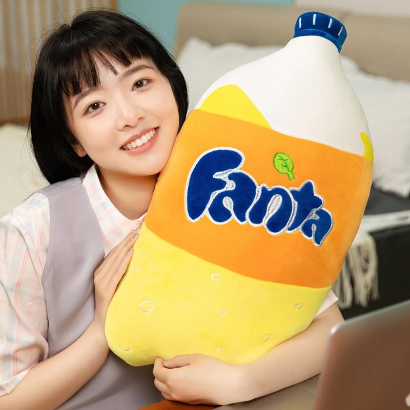 Plush Beverage Pillow With Soft Duck Down Filling For Creative Home Decor**