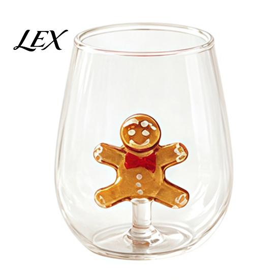 Cute Glass Cups with 3D Fruit Ornaments Clear Drinking Cup And Christmas Holiday Ornaments, Handmade Decorative Mugs Heat Resistant Borosilicate