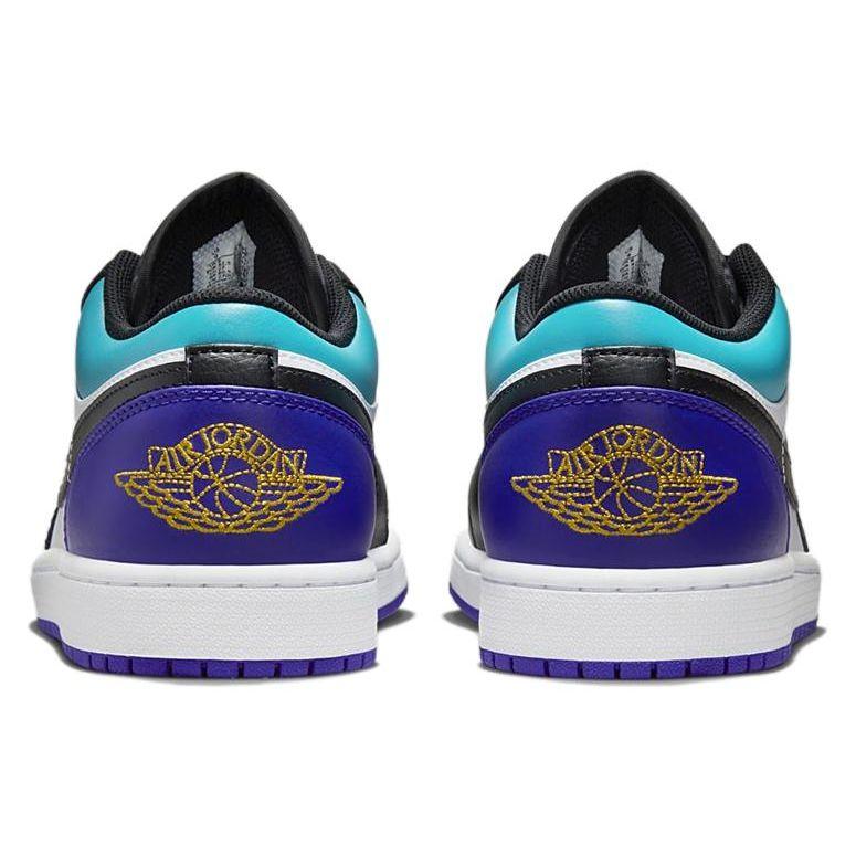 Мужские кроссовки Air Jordan 1 Low Aqua Purple White Court-Purple 553558-154