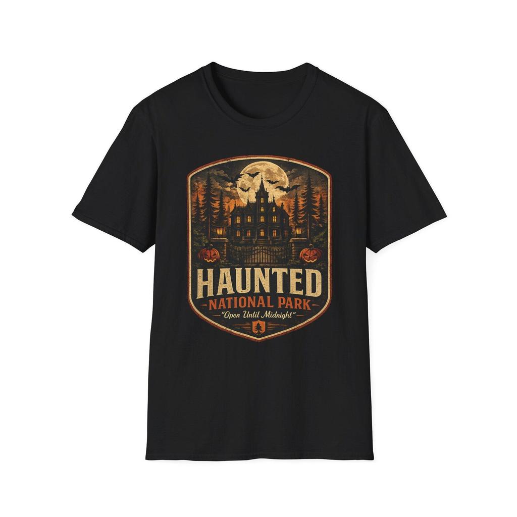 Haunted House National Park T-Shirt and kids T-Shirt | Halloween Tee | Mansion | Retro WPA Style