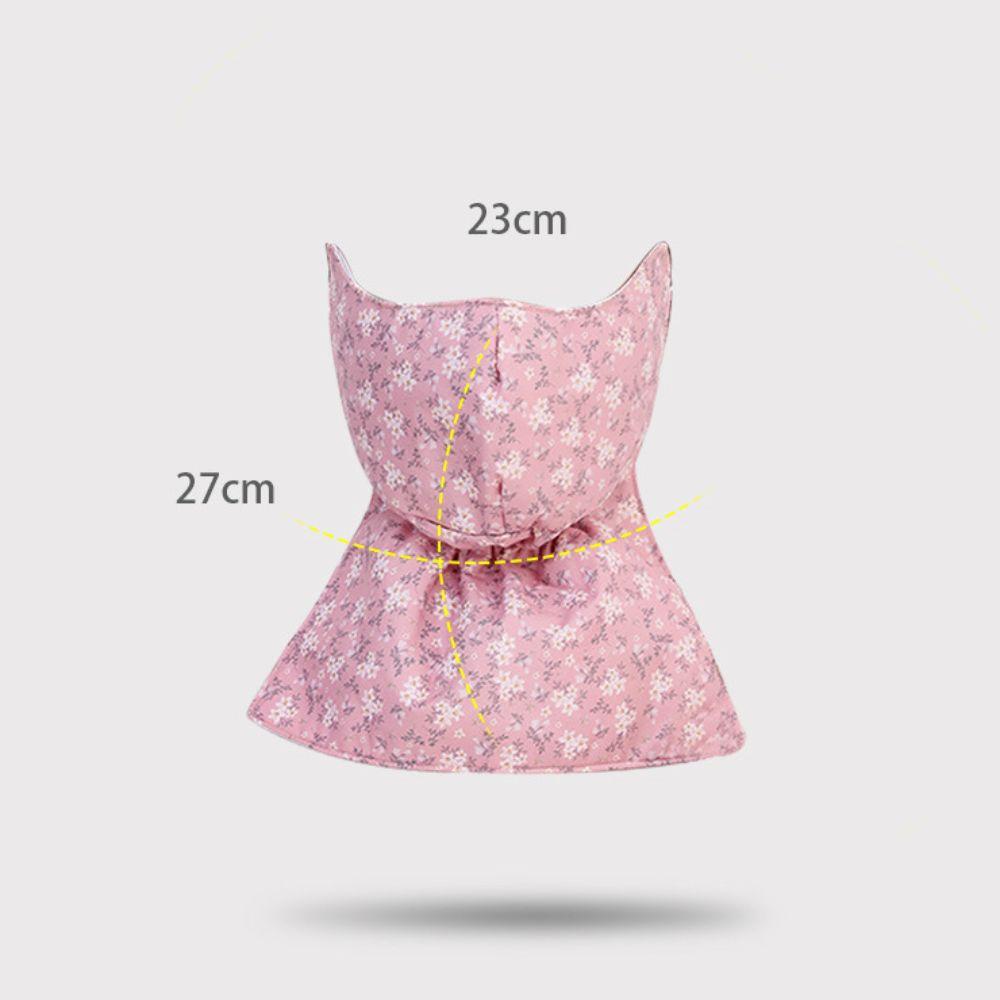 Thickened Face Shield Floral Pattern Cycling Face Shield  Winter Outdoor Activities