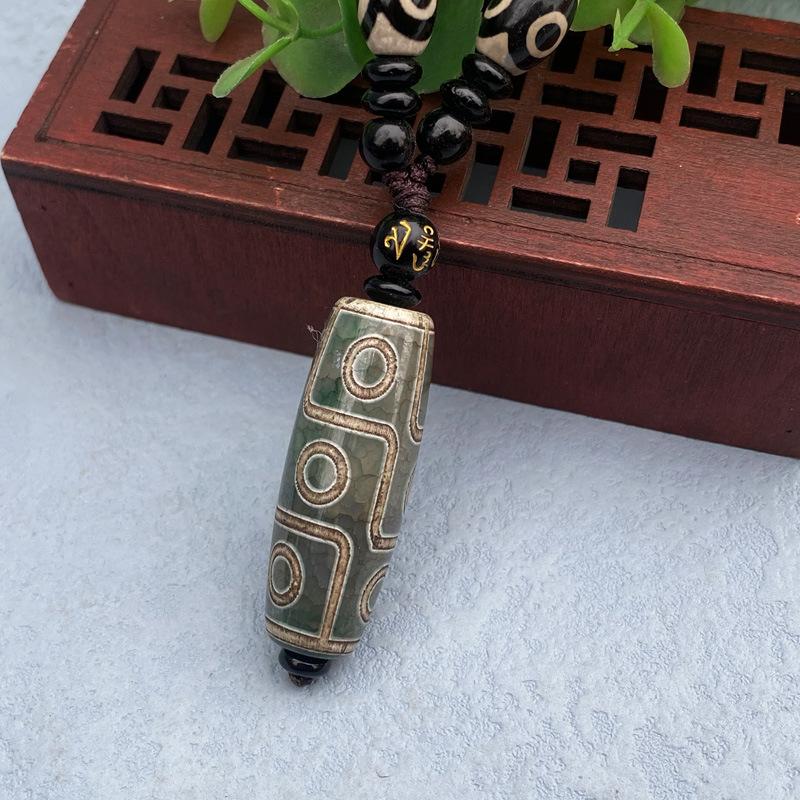 Тибетский агат Дзи с девятью глазами, кулон, ожерелье для мужчин и женщин с шестью истинными словами