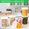 50-Pack Plastic Deli Food Containers with Lids BPA-Free Airtight Storage Container Leak-Proof Soup Containers Microwave Freezer Dishwasher Safe