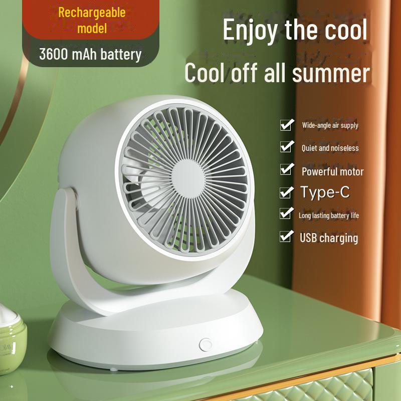 USB Electric Desktop Fan: Home, Office, Dorm, Strong Wind, Summer Circulation.