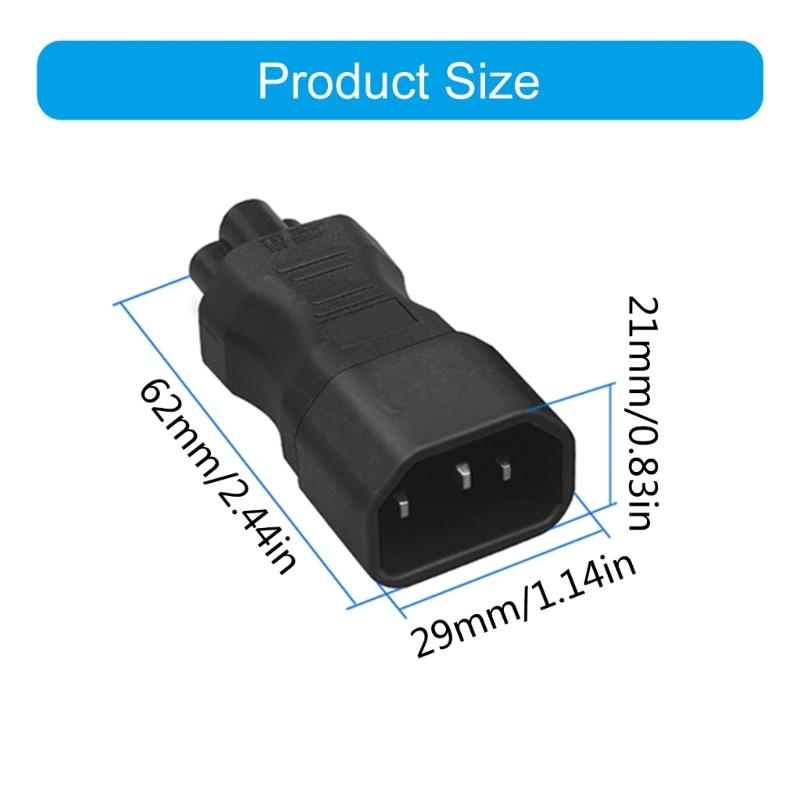 IEC320 C14 to C5 Power Conversion Plugs Adapter Blossom Shape C14 Male to C5 Female Power Expansion Adapter