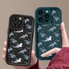 Для iPhone 16 16E 15 Pro Max 14 Pro 13 12 11 чехол с рисунком акулы, противоударный матовый TPU, защита линз, противоударный мягкий чехол для телефона