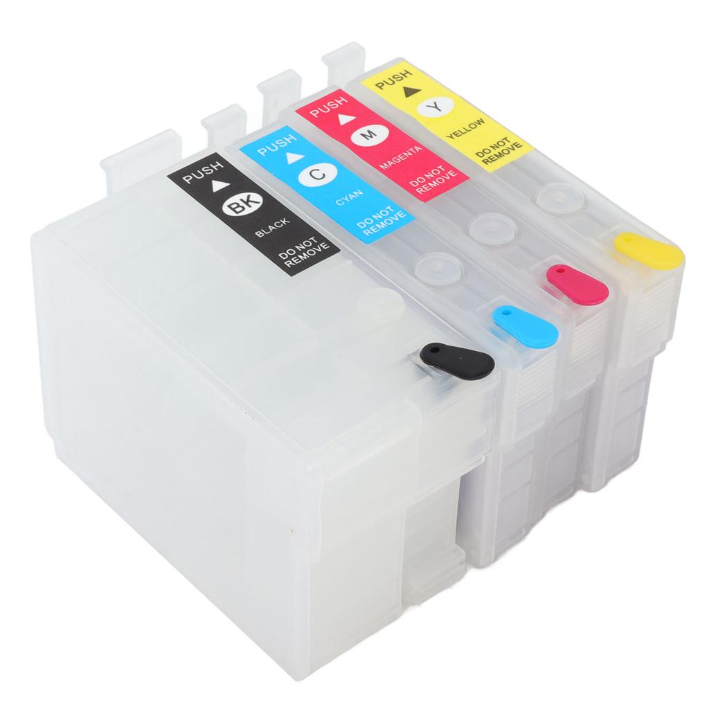 4 Colors Ink Cartridge with Permanent Chip Printer Refill Ink Box Replacement Black Cyan Magenta Yellow T252XL1 T252XL2
