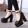 Sexy Thick-soled Single Shoes Women's High Heels Fashion Buckle Women's Platform Heels Pumps Bridal Shoes