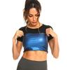 Women Short Sleeve Sauna Suit Sweat Shirts Body Shaper Hot Polymer Slimming Shapewear Fitness Workout Tank Tops Exercise Undershirt