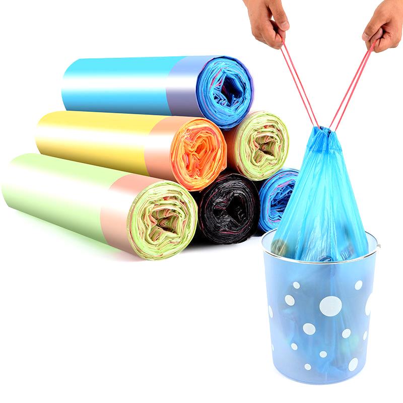 Handheld Closed Thicken Trash Bags Household Disposable Trash Pouch Kitchen Cleaning Waste Bag Waterproof Storage