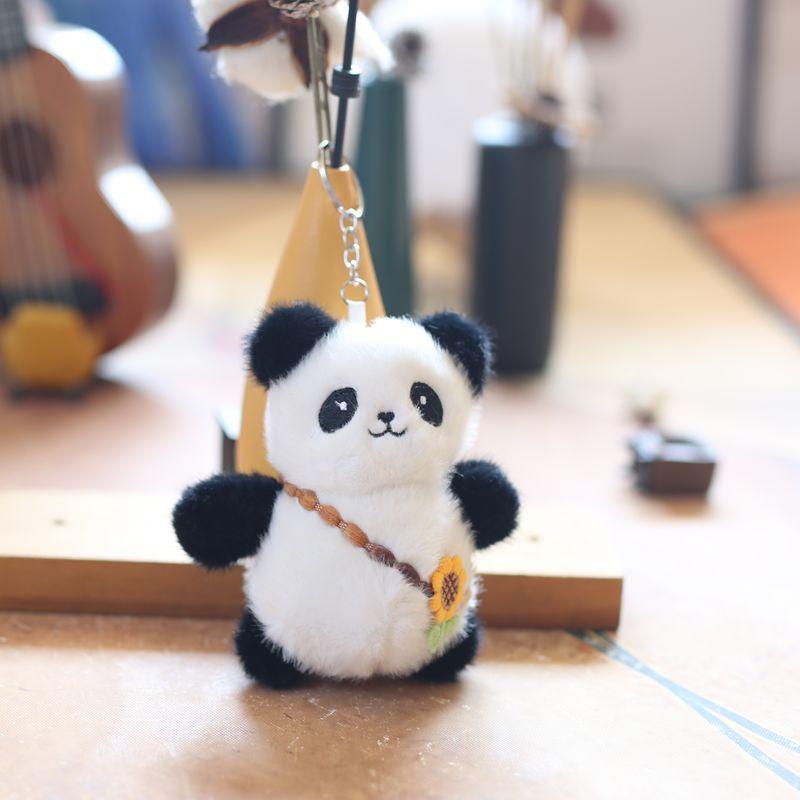 Cute Cute Little Panda Pendant Plush Toy Doll Cartoon School Bag Hanging Decoration Keychain Doll Doll