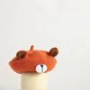 Red Artist Painter Cap Cute Cartoon Autumn Winter Hat New Knit Warm Bonnet