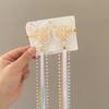 Chinese Butterfly Hair Clip - Flowing Ribbon Side Hairpin | Traditional Hanfu Hair Ornament for Girls' Costumes & Photoshoots